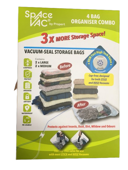 Space Vac Space Saving Vacuum Compression Bag [4 Pack]
