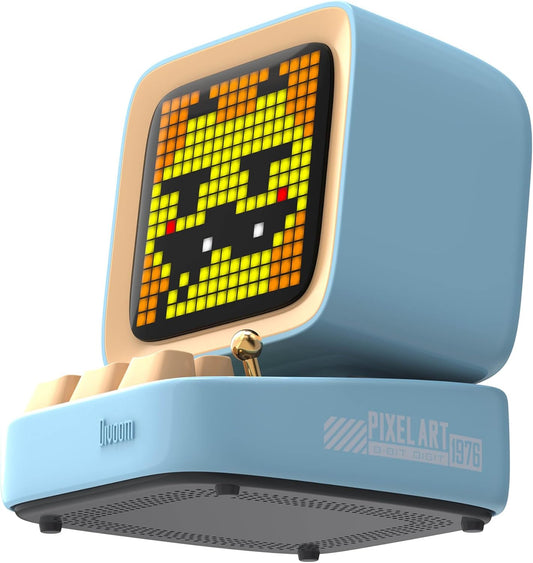 Divoom Ditoo-Mic Mini Karaoke Machine Pixel Art Bluetooth Speaker (Blue)