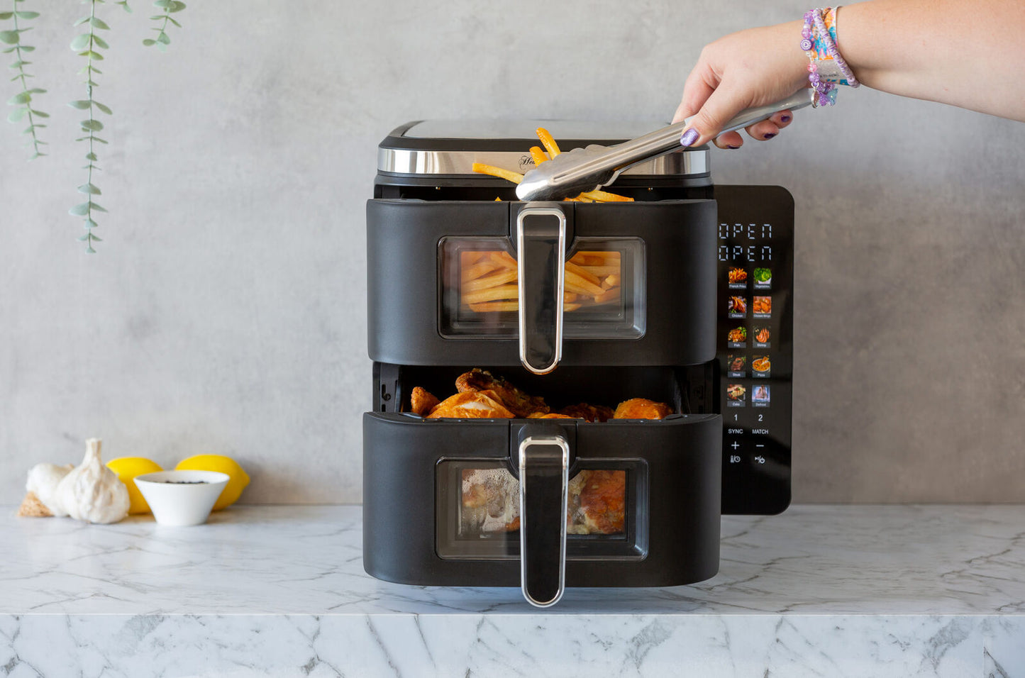 Healthy Choice AFVC30 11L 2400W Double Decker Dual Zone Air Fryer