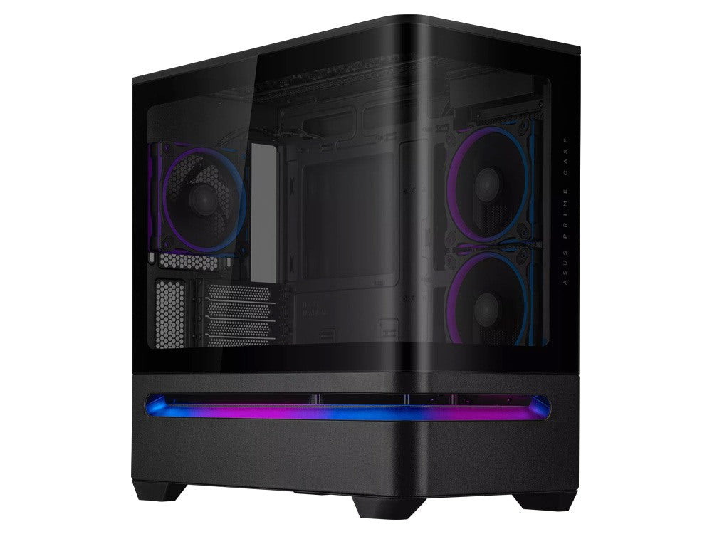 ASUS Prime AP202 ARGB Curved Tempered Glass Mid-Tower Case - Black