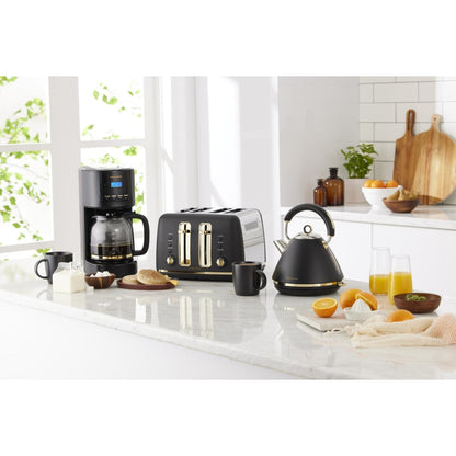 Morphy Richards Ascend Soft Gold Black 4 Slice Toaster with Variable Browning