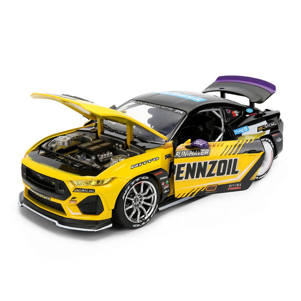 Jada 1:24 Scale Big Time Muscle 2025 Ford Mustang RTR Chelsea Racing Diecast Car