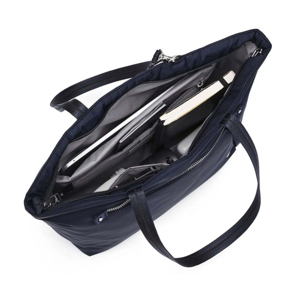Pacsafe W Anti-Theft RFID Blocking Carryall 13" Laptop Tote Bag Navy