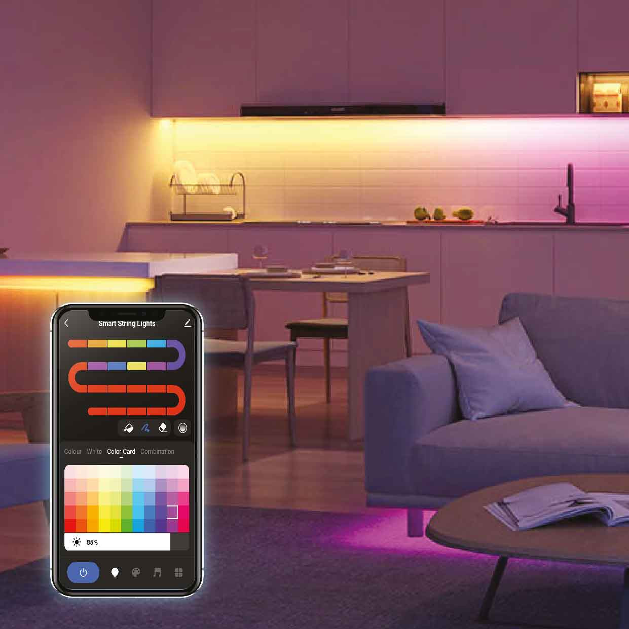 Laser Smart LED Strip Light with Wi-Fi - 3 Metres
