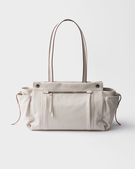 Prada Route large leather tote bag