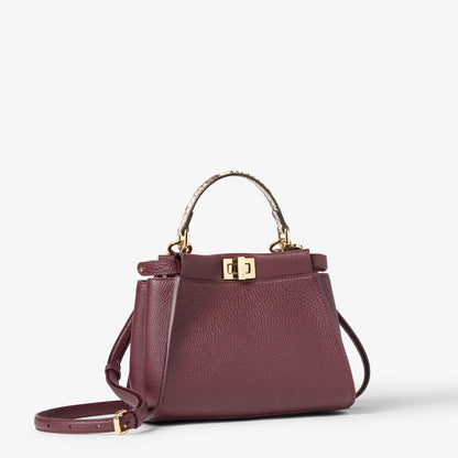Peekaboo Mini Burgundy Cuoio Romano Leather Bag