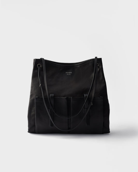 Prada Route large leather bag - front