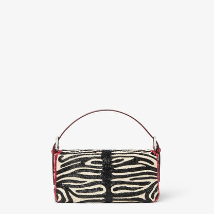 Baguette 26424 Raffia and Bead Re Edition Bag