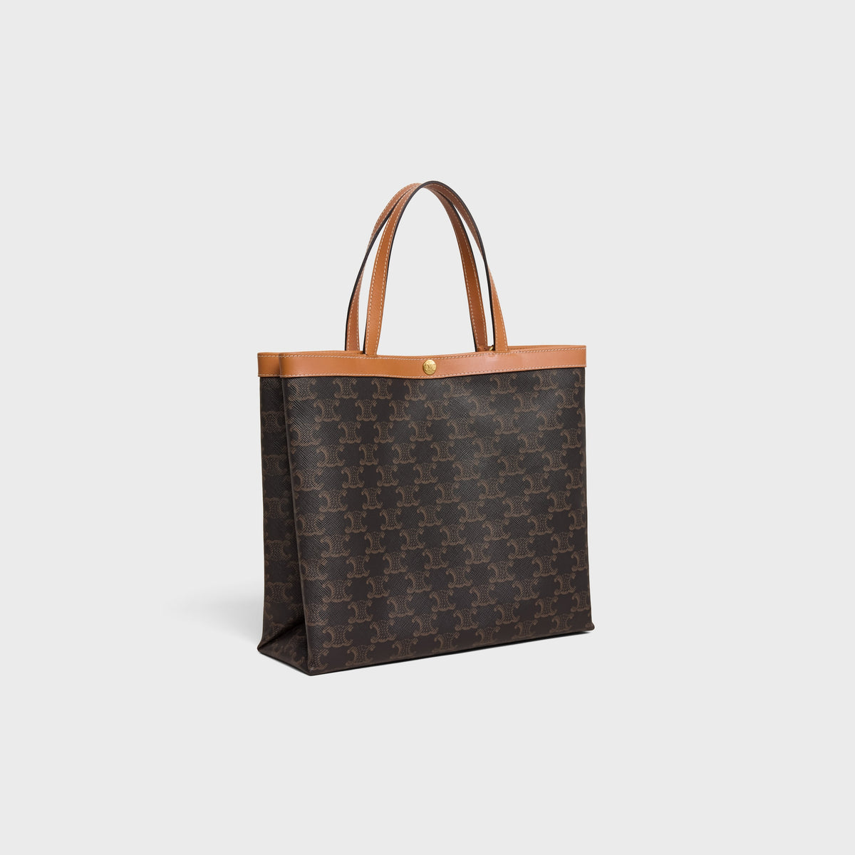 Small Square Cabas in Triomphe Canvas - angled view