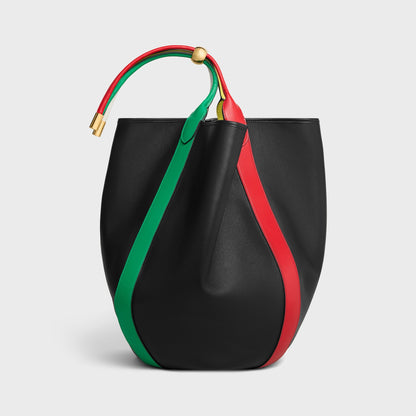 Large Drop Bucket Bag in Smooth Calfskin
