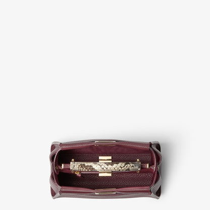 Peekaboo Mini Burgundy Cuoio Romano Leather Bag