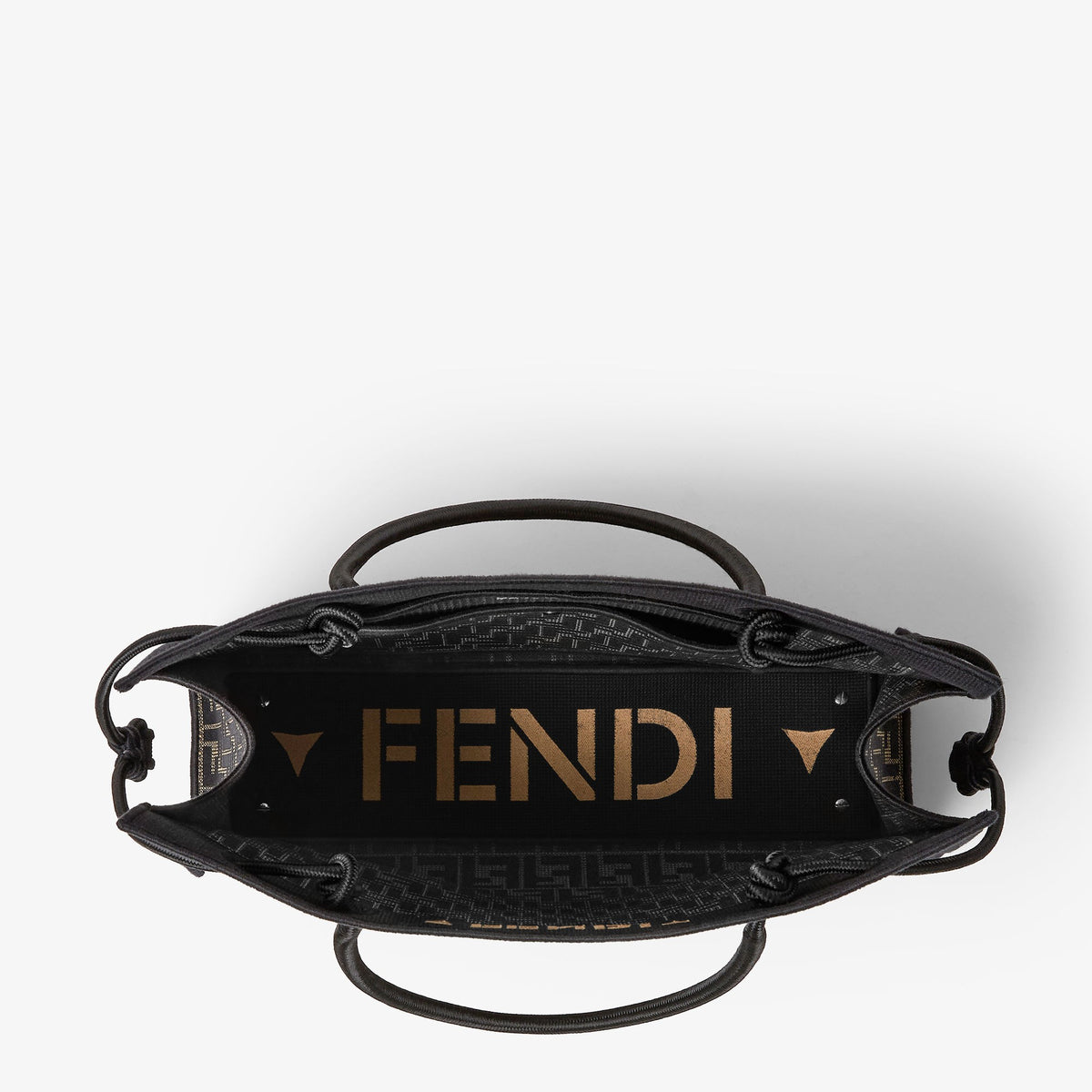 Fendi Magic Shopper Large Brown FF Embroidered Fabric Shopper