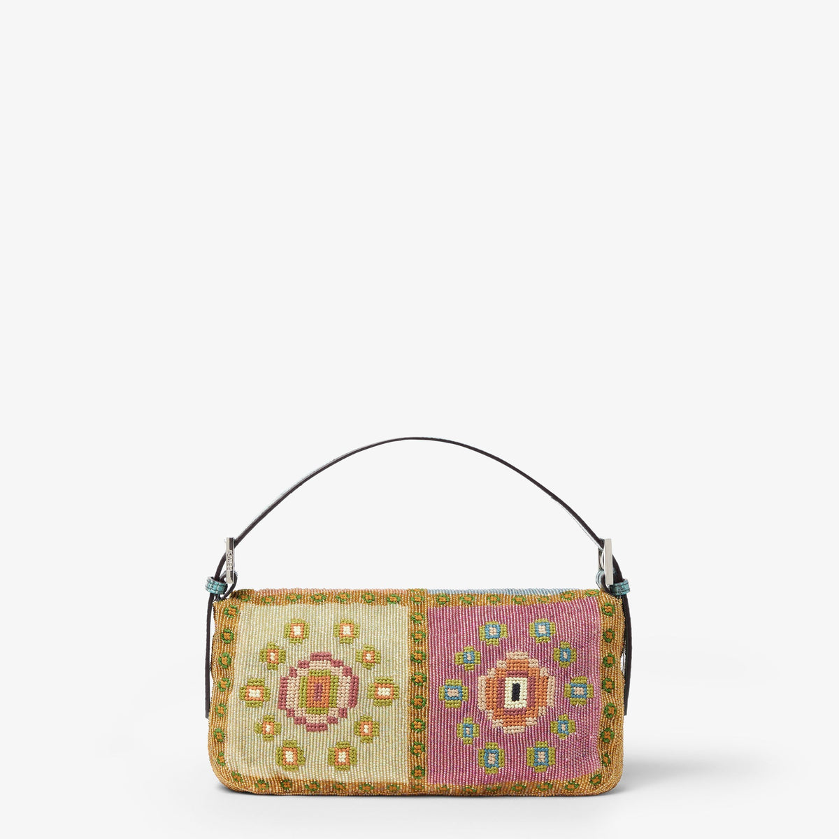 Baguette 26424 Multicolour Re Edition Bag with Embroidery (Light Blue)