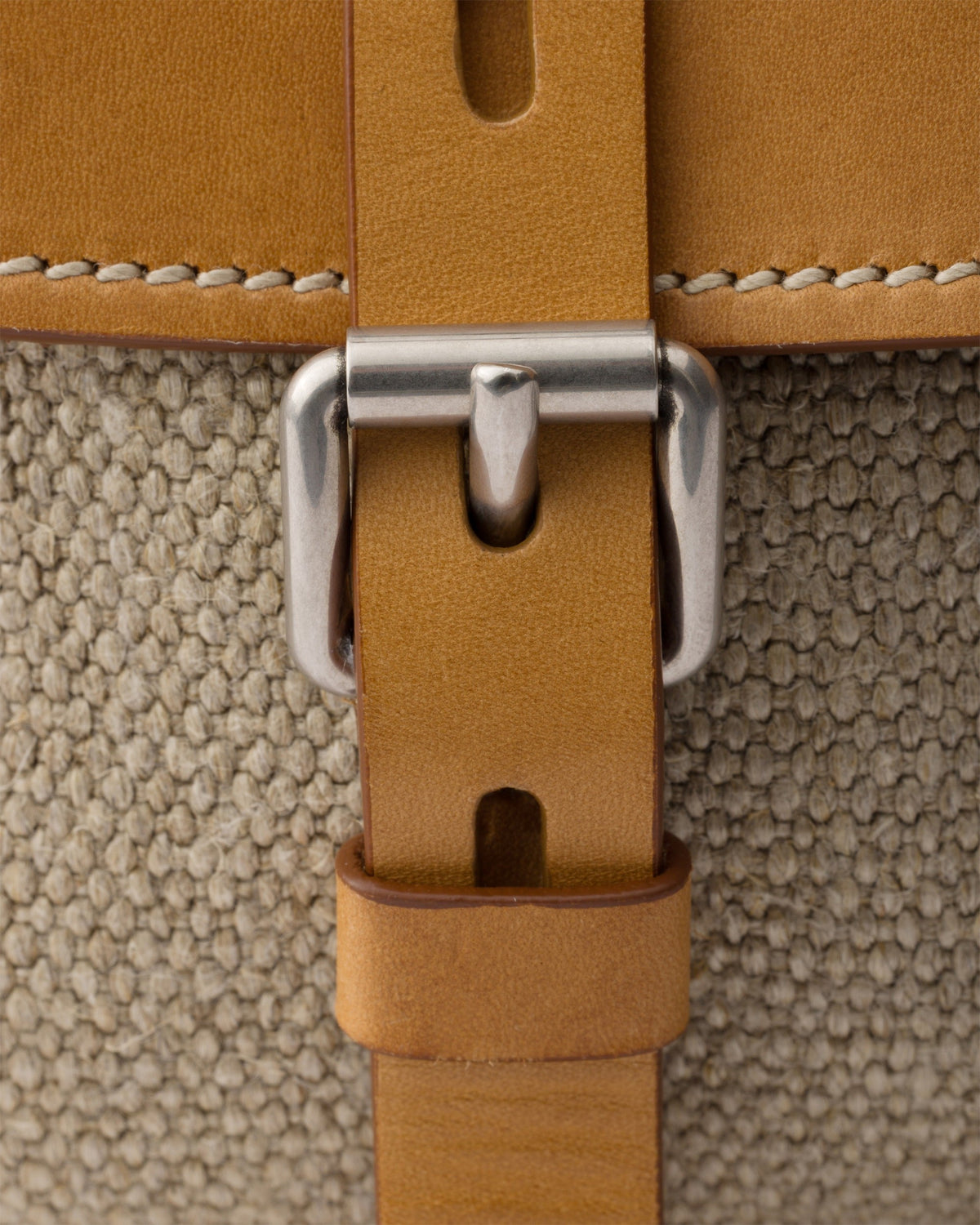 Prada Bonnie medium linen and leather handbag