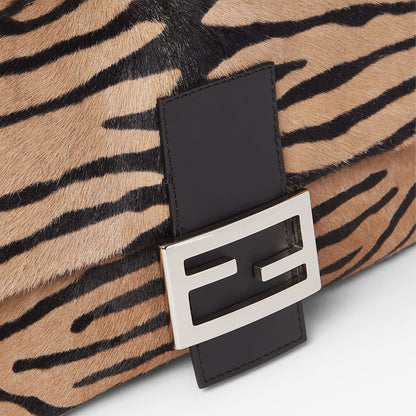Baguette 26424 Tiger-Print Pony-Effect Leather Re Edition Bag