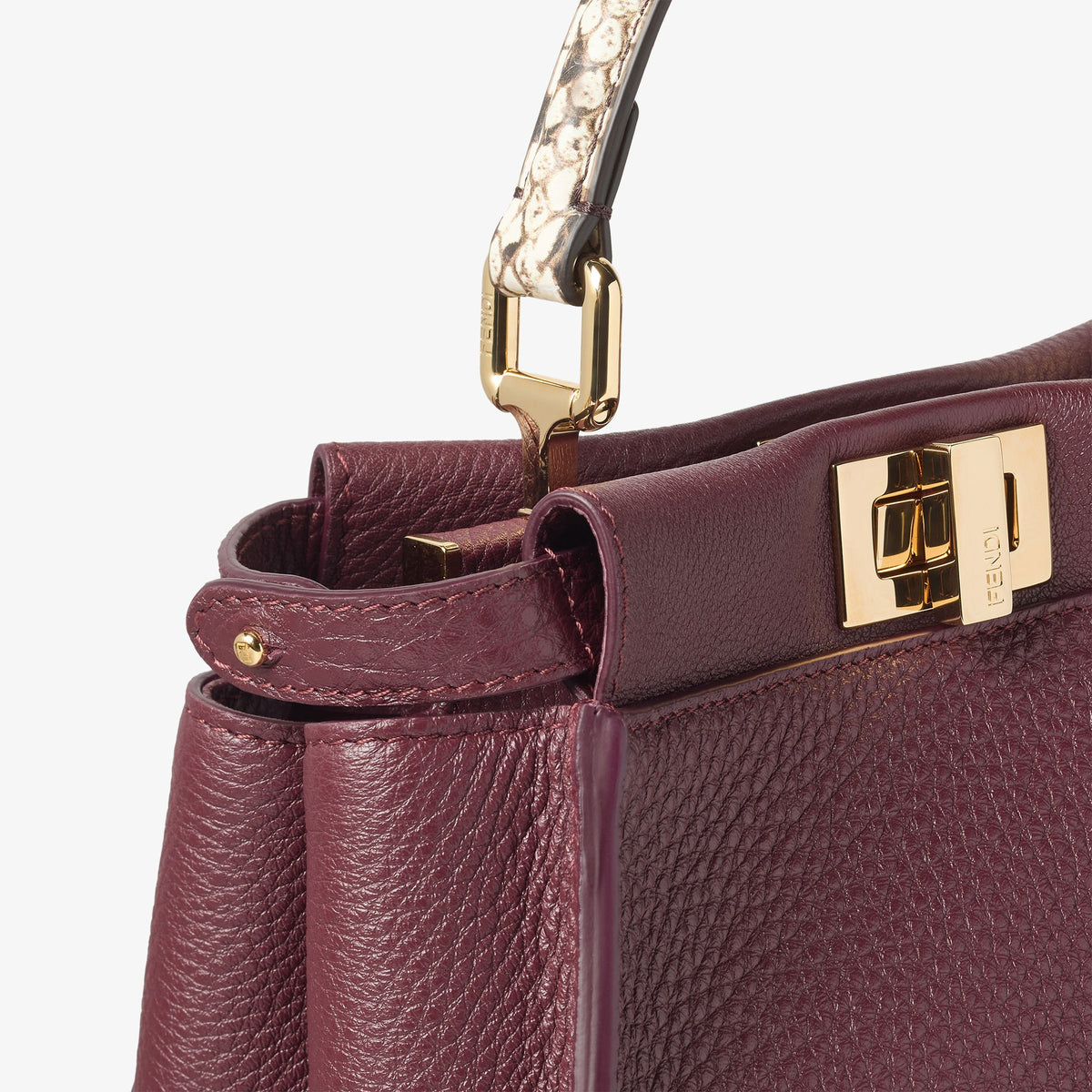 Peekaboo Mini Burgundy Cuoio Romano Leather Bag
