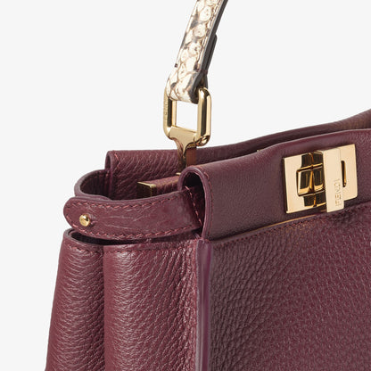 Peekaboo Mini Burgundy Cuoio Romano Leather Bag