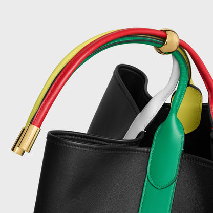 Large Drop Bucket Bag in Smooth Calfskin
