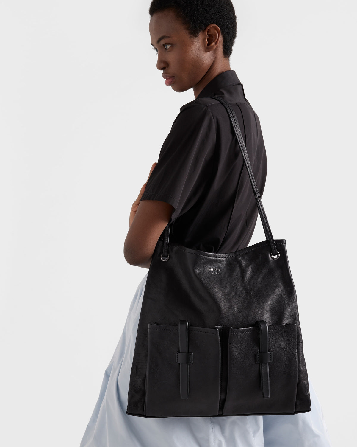 Prada Route large leather bag - model