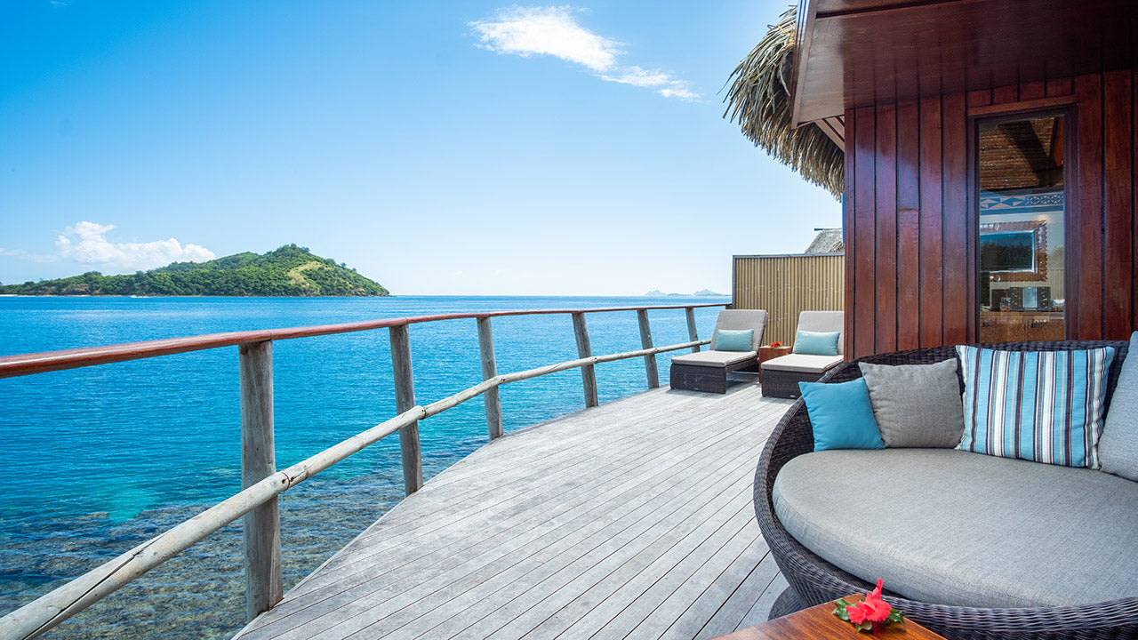 Likuliku Lagoon Resort overwater bure scenery