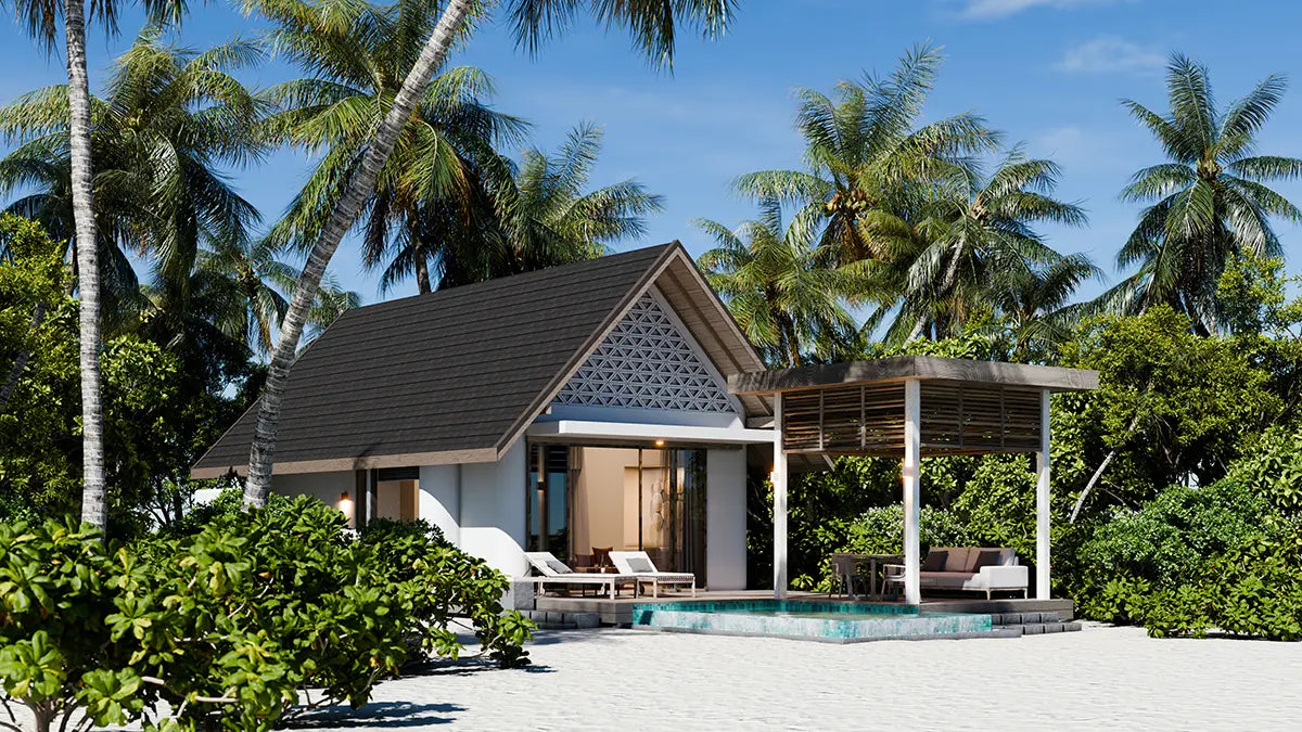 Meyyafushi Maldives beach villa private pool