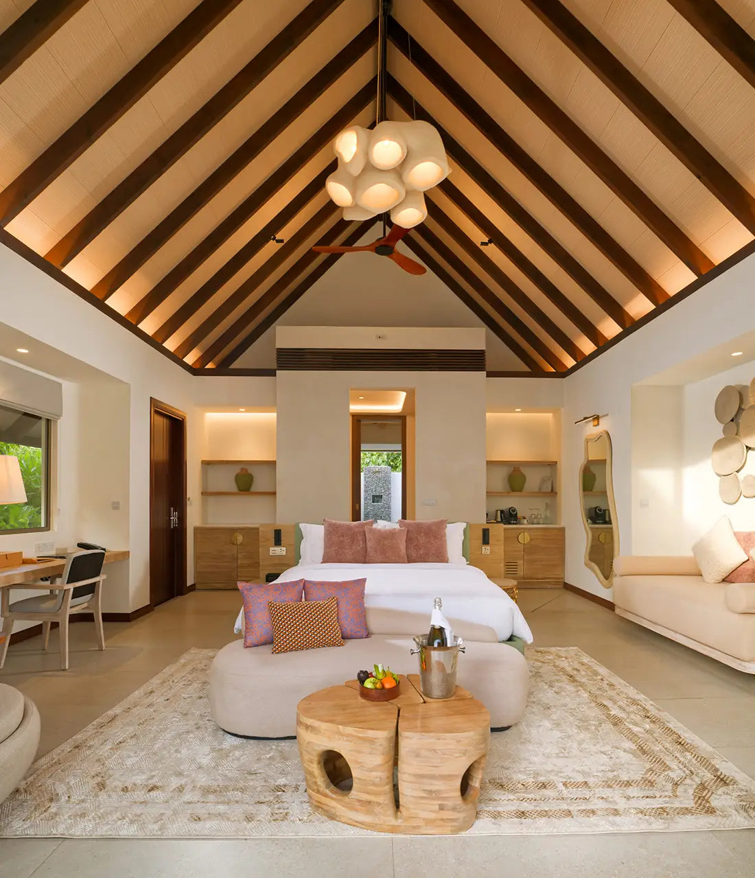 Meyyafushi Maldives beach villa bedroom