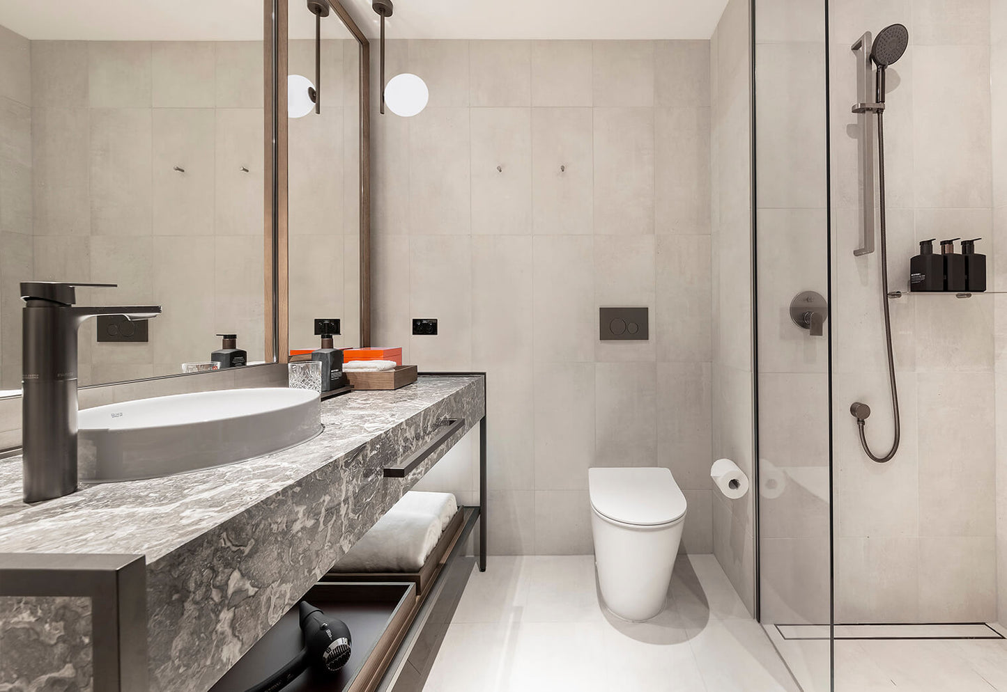 Next Hotel Melbourne guest bathroom
