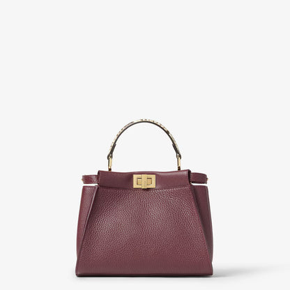 Peekaboo Mini Burgundy Cuoio Romano Leather Bag