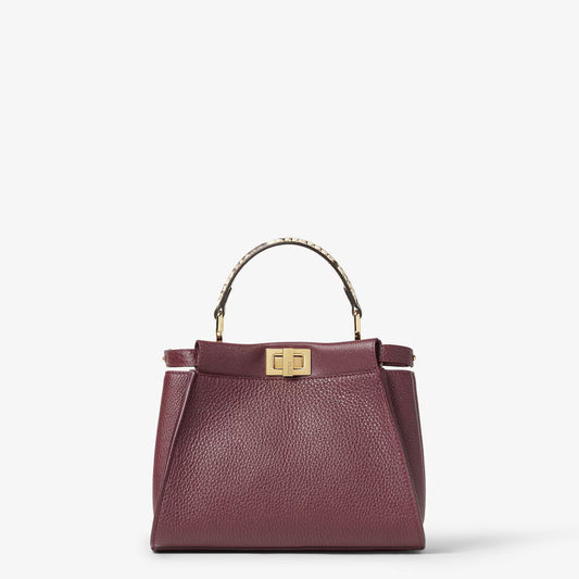 Peekaboo Mini Burgundy Cuoio Romano Leather Bag