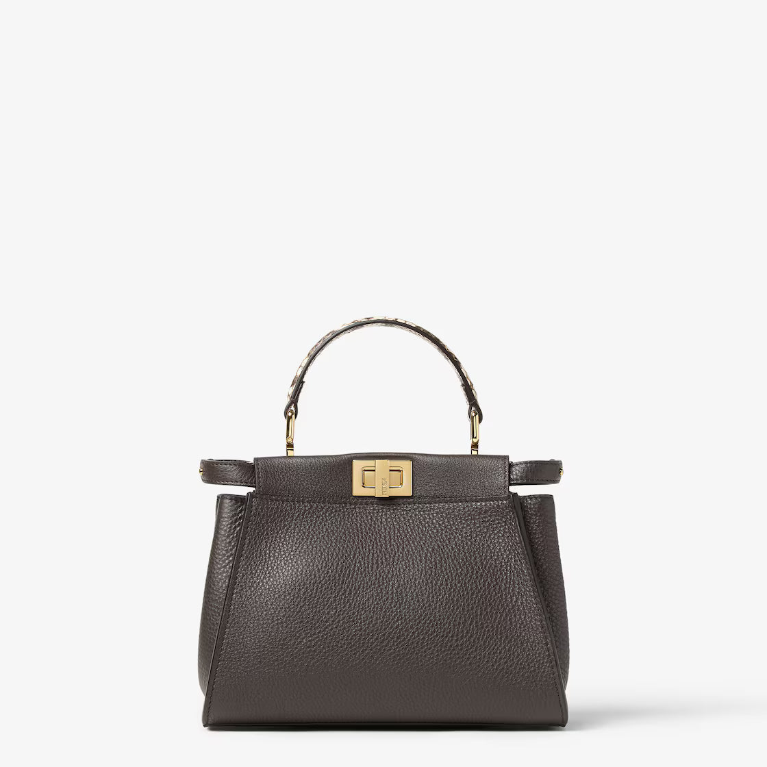Peekaboo Mini Ebony Cuoio Romano Leather Bag