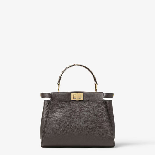 Peekaboo Mini Ebony Cuoio Romano Leather Bag