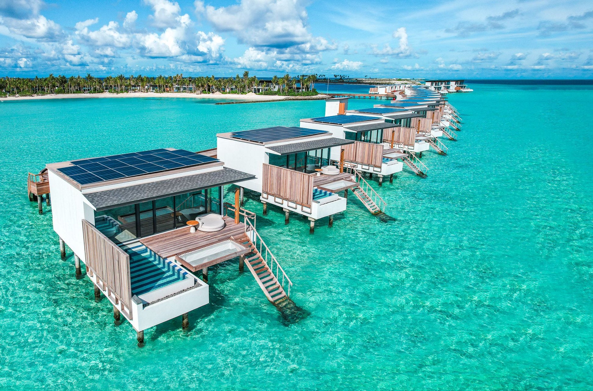 SO Maldives island aerial view