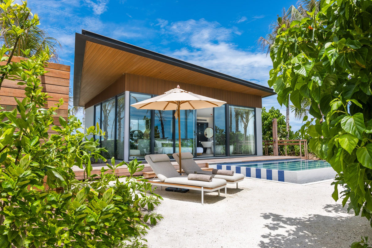 SO Maldives beach pool villa exterior