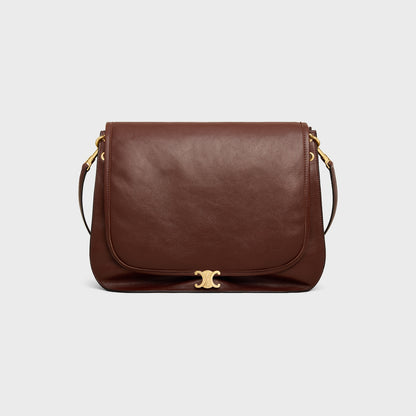 Soft Triomphe Besace in Supple Shiny Lambskin